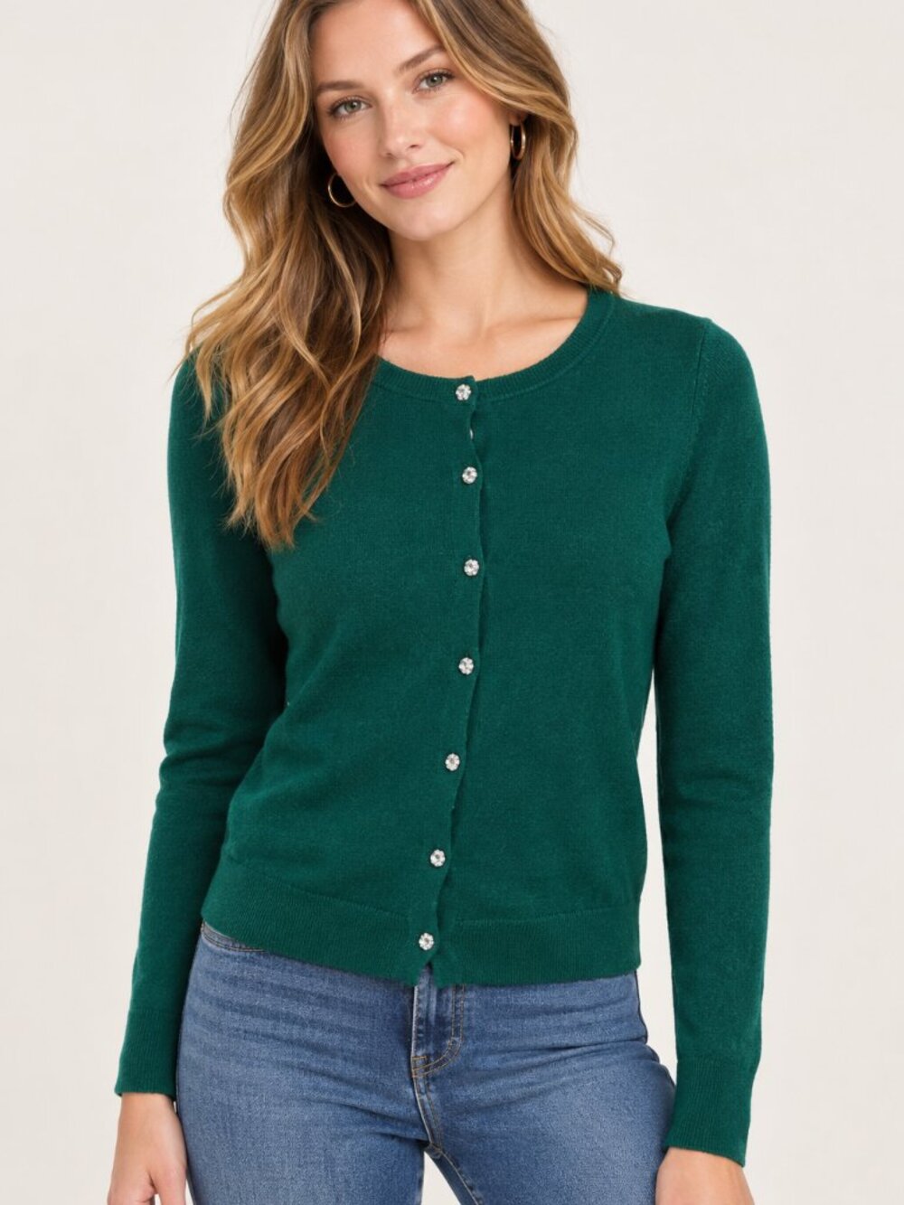 LOFT Teal Green Button-Front Cardigan Sweater Size XS